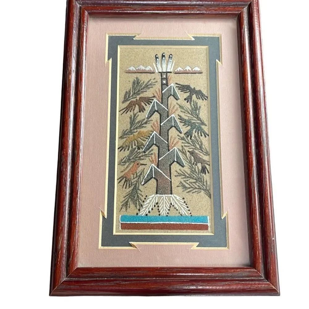 Navajo Artist Glen Nez handmade sand art painting